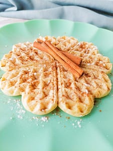 waffle saudável de canela e claras proteica